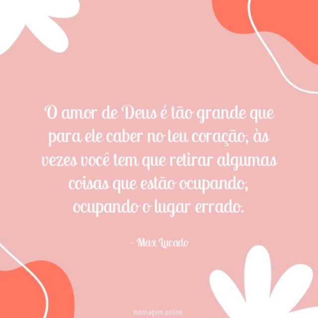 O amor de Deus é tão grande