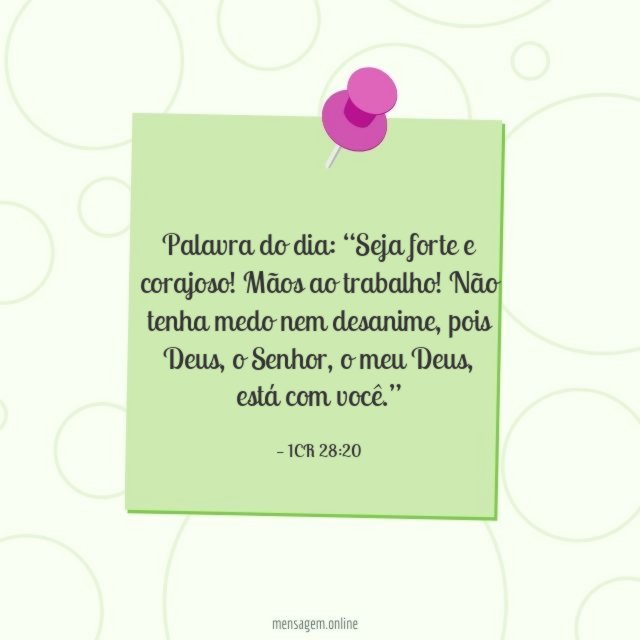 Seja forte e corajoso