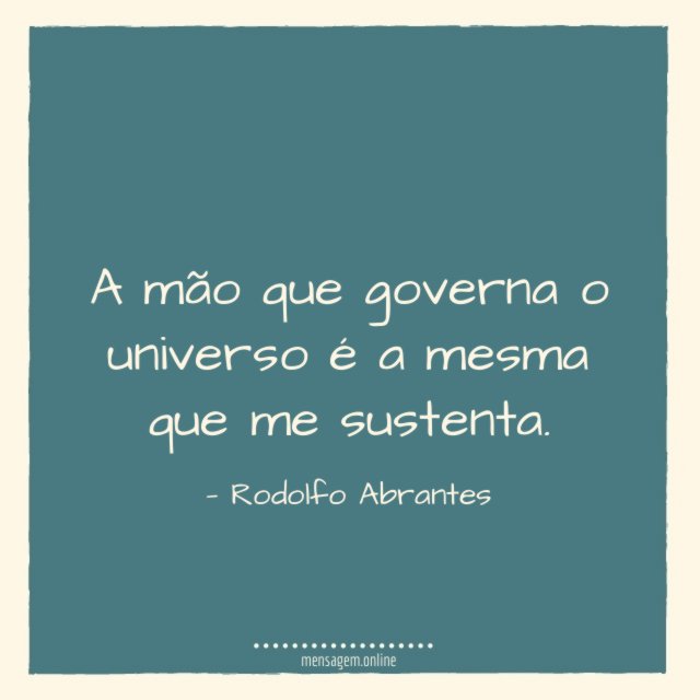 A mão que governa o universo
