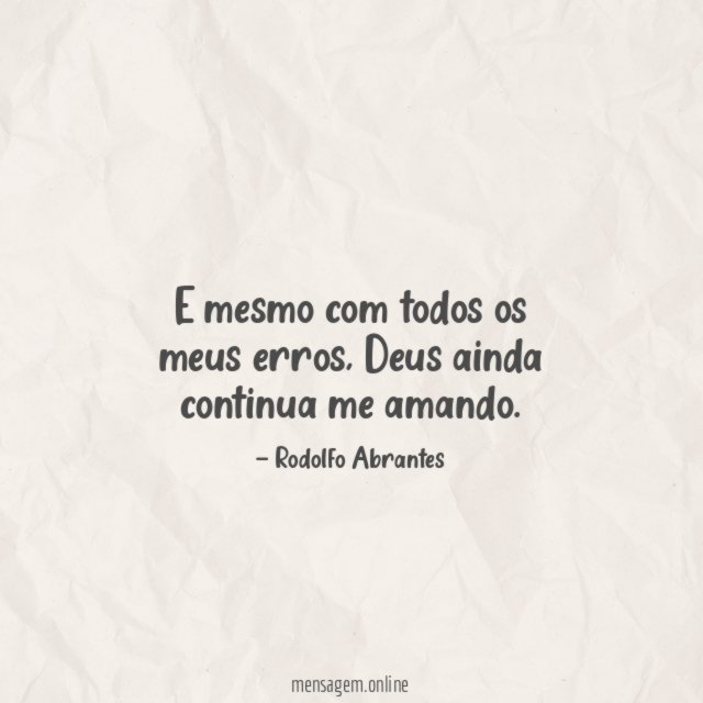 Deus ainda continua me amando