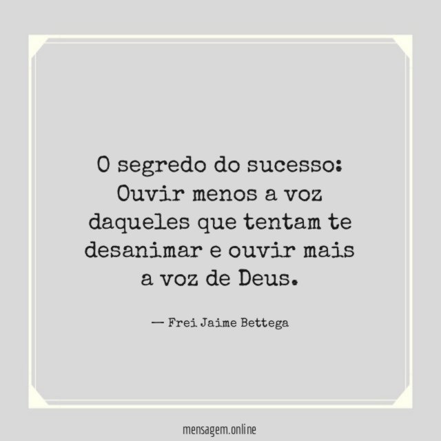 Ouvir mais a voz de Deus