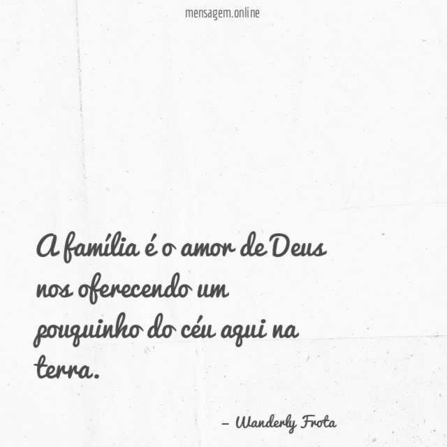 A família é o amor