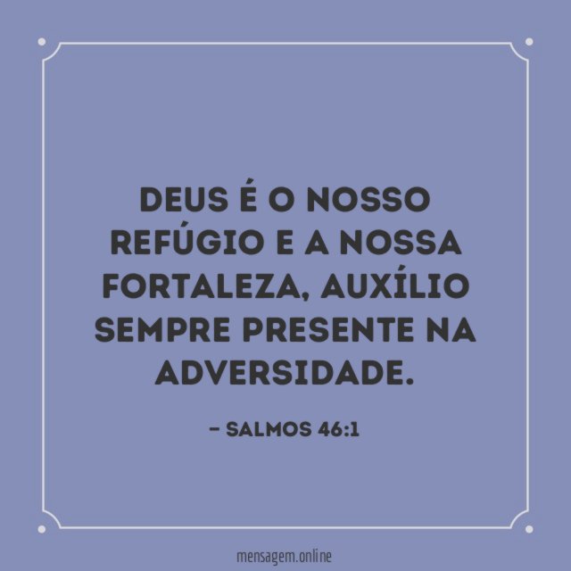 Deus é o nosso refúgio