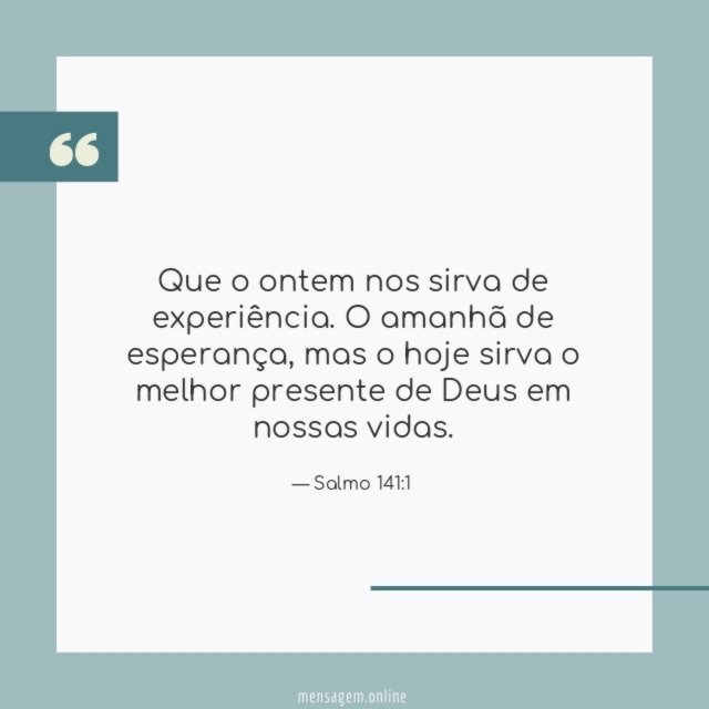 Que o ontem nos sirva