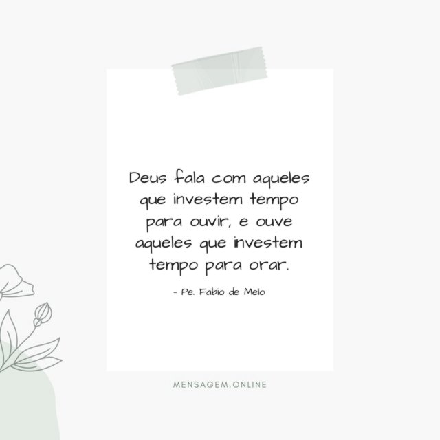 Deus fala com aqueles