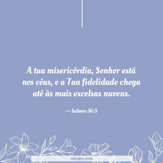 A tua misericórdia