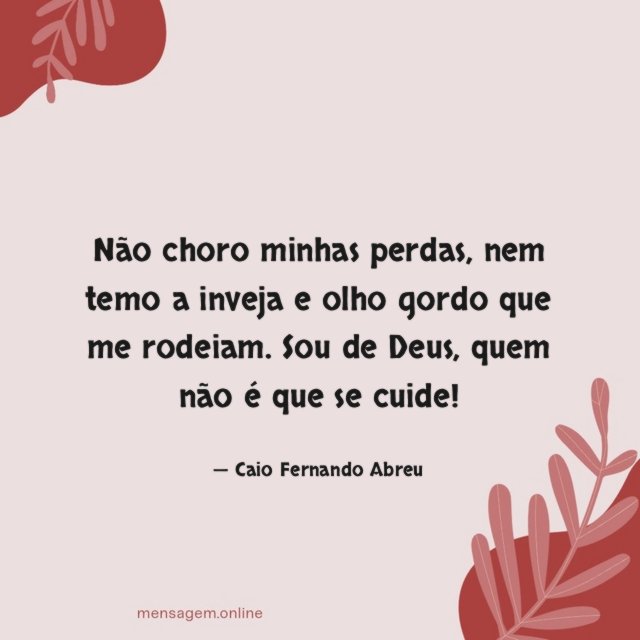 Não choro minhas perdas