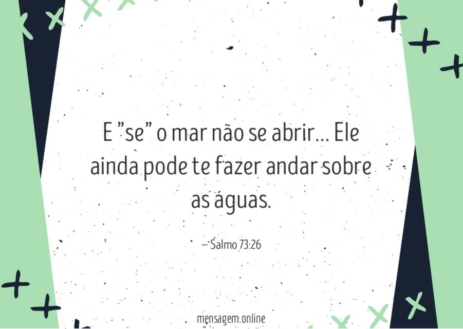 O mar não se abrir