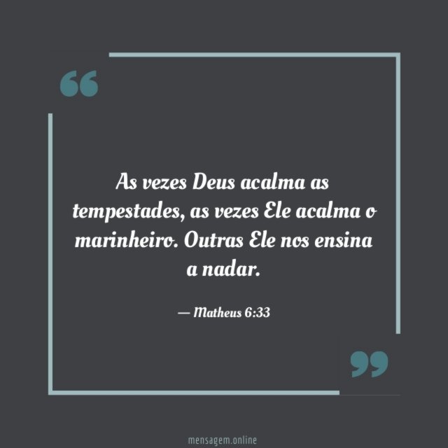 Deus acalma