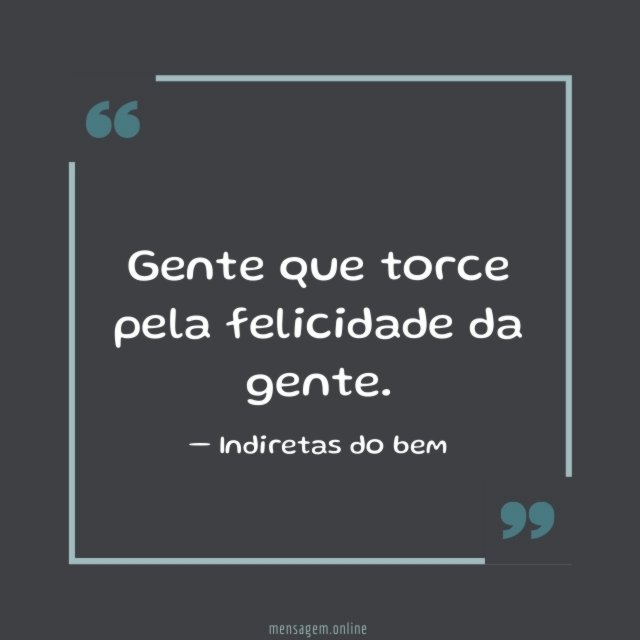 Pela felicidade da gente
