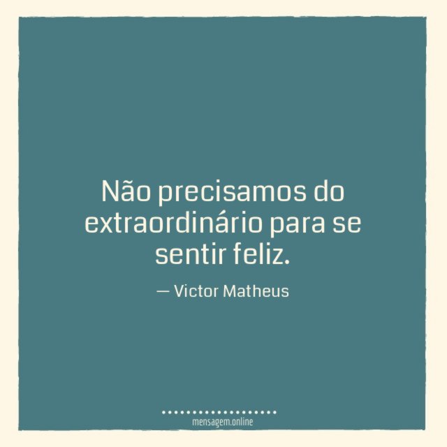 Não precisamos do extraordinário