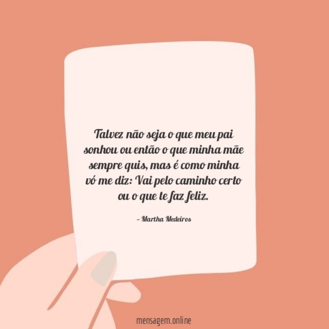Talvez não seja o que meu