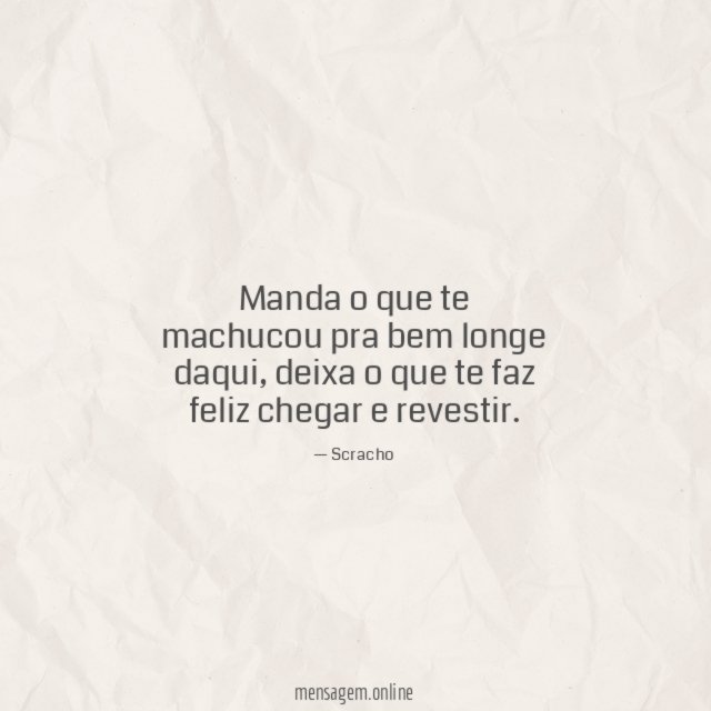Manda o que te machucou