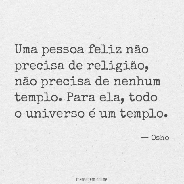 Uma pessoa feliz não