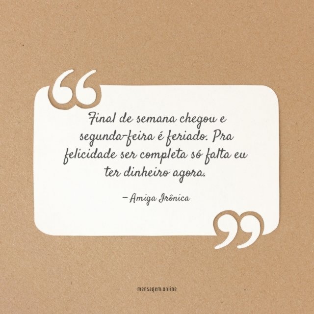 Só falta eu ter dinheiro agora