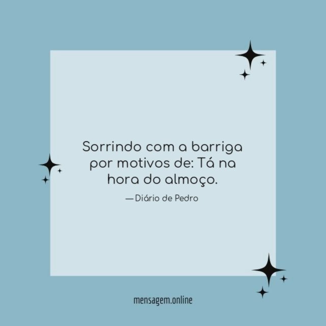 Sorrindo com a barriga