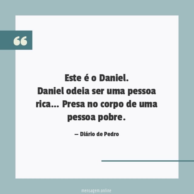 Odeia ser uma pessoa rica