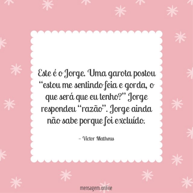 Jorge respondeu