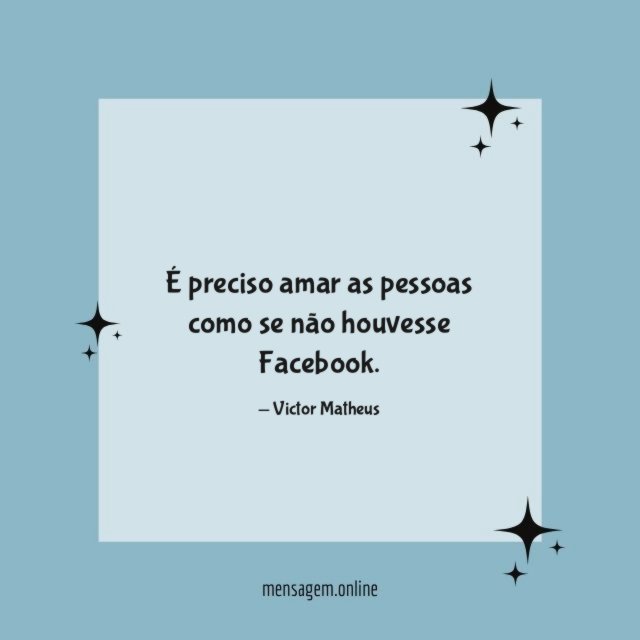Como se não houvesse Facebook