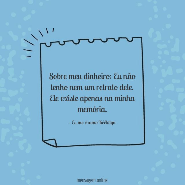 Sobre meu dinheiro