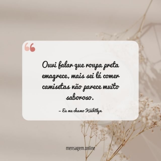 Ouvi falar que roupa preta