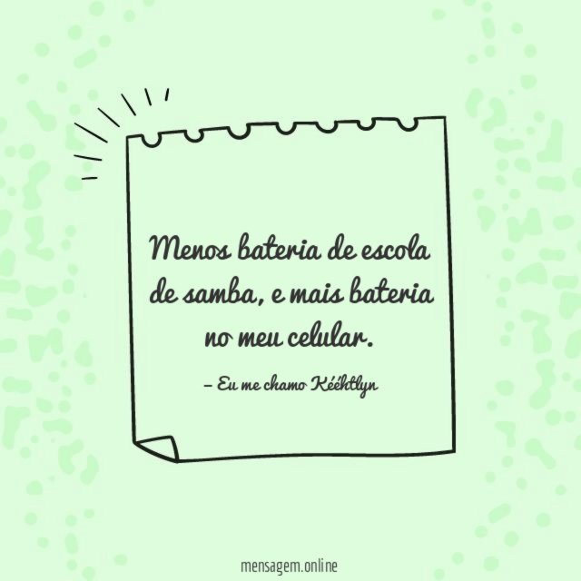Menos bateria de escola