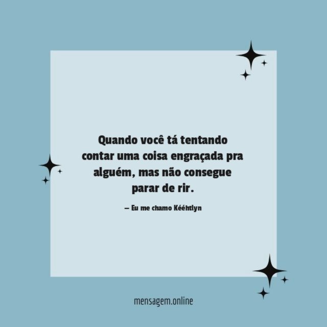 Quando você tá tentando contar