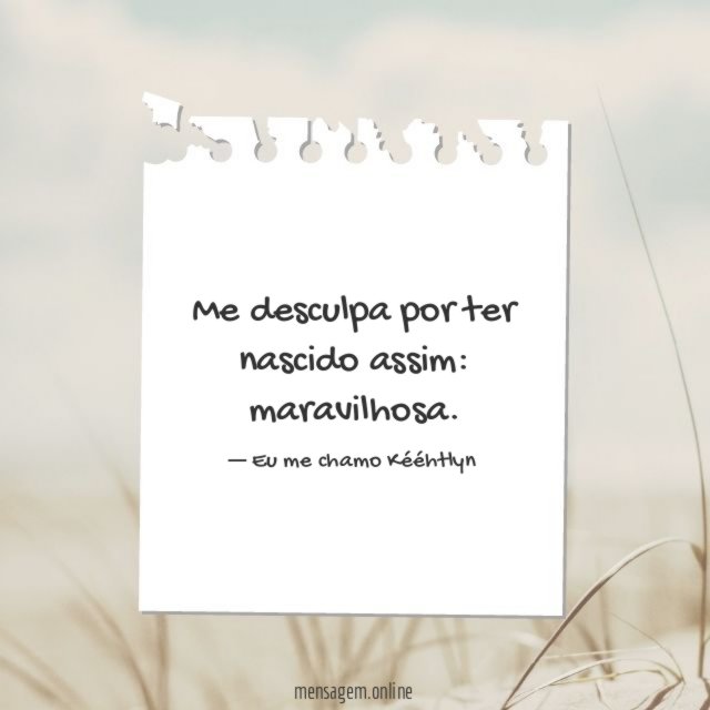 Me desculpa por ter nascido