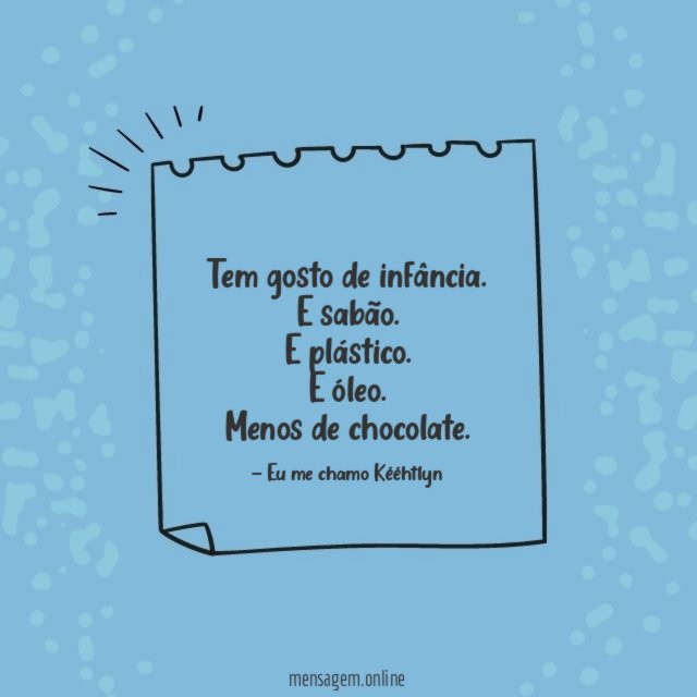 Tem gosto de infância
