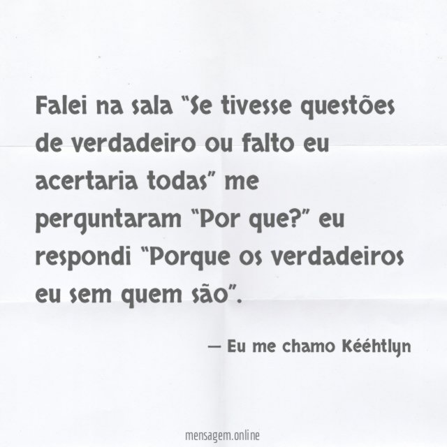 Falei na sala