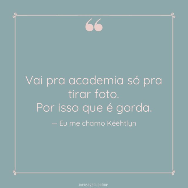 Vai pra academia só