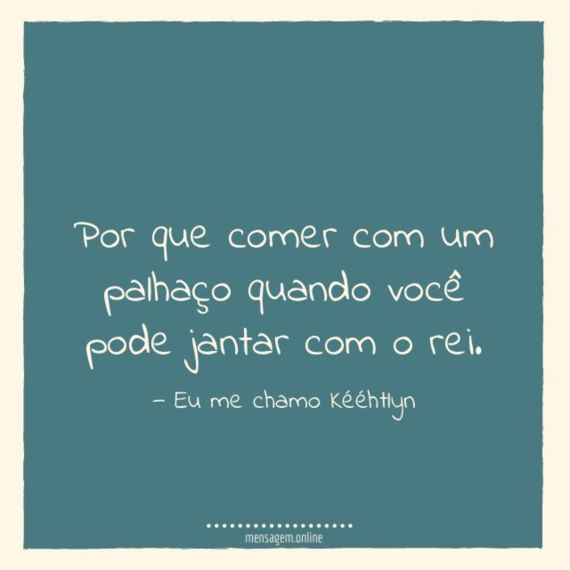 Por que comer com um palhaço