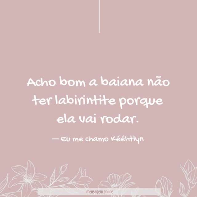 Acho bom a baiana