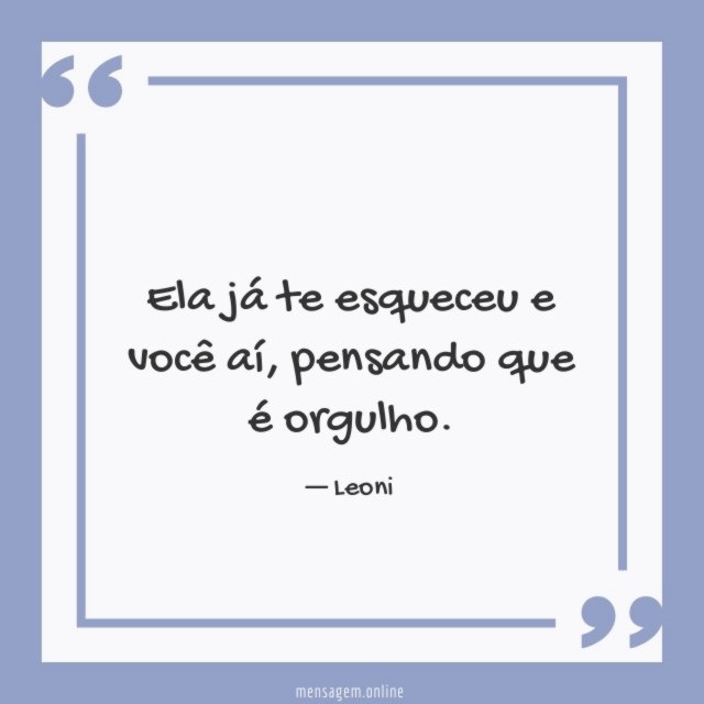 Pensando que é orgulho