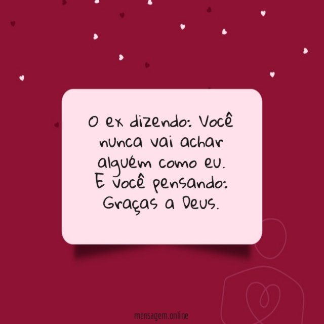 O ex dizendo