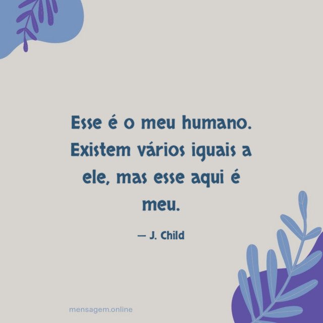 Esse é o meu humano