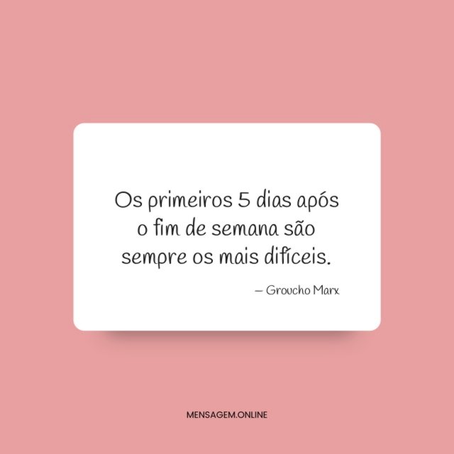 Os primeiros 5 dias