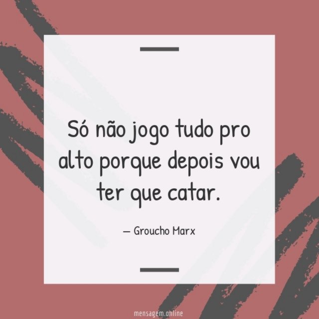 Só não jogo tudo pro alto