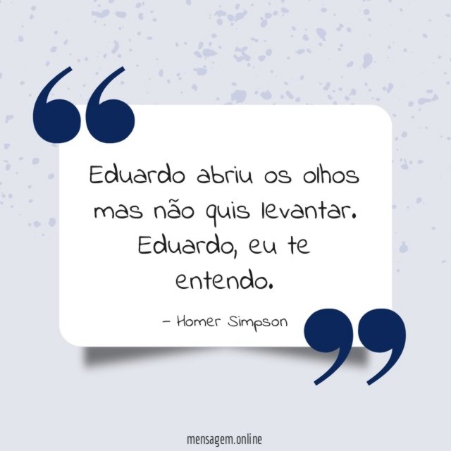 Eduardo abriu os olhos