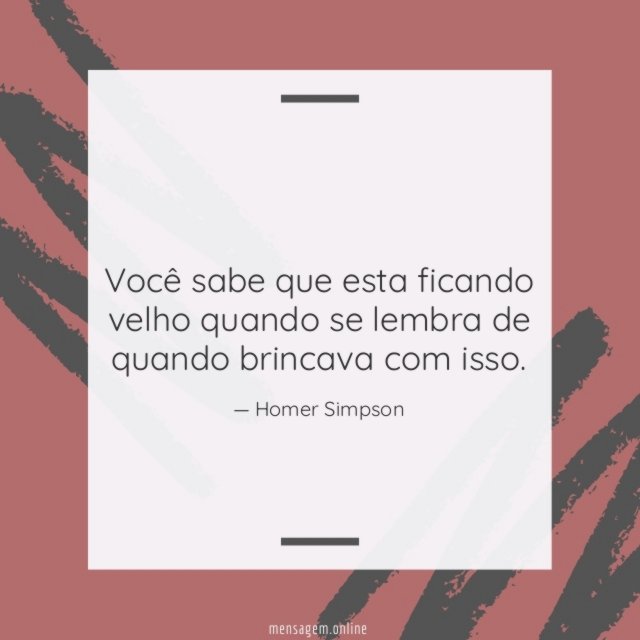 Esta ficando velho