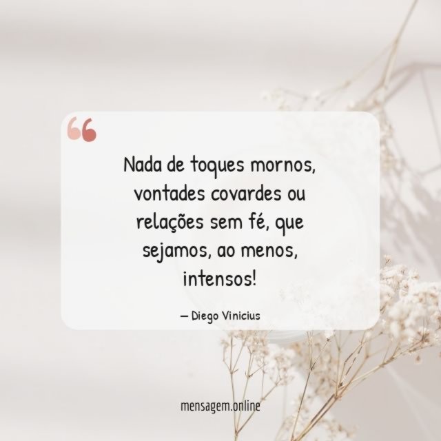 Nada de toques mornos