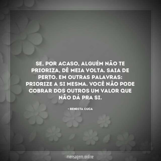 Priorize a si mesma