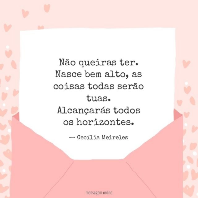 Alcançarás todos os horizontes