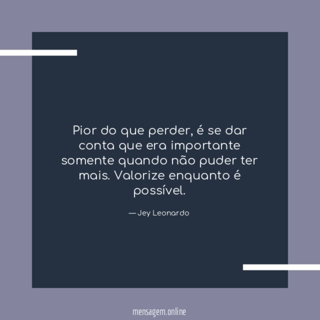 Pior do que perder