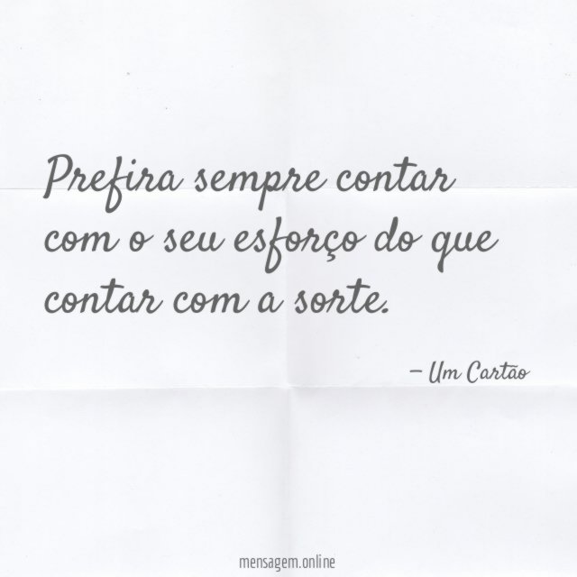 Prefira sempre contar