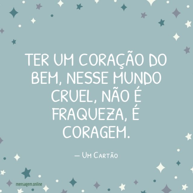 Ter um coração do bem