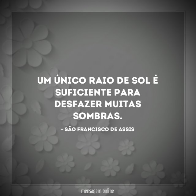 Um único raio de sol