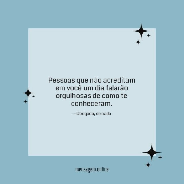 Pessoas que não acreditam
