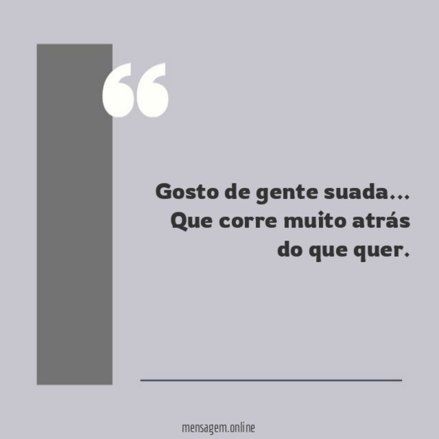 Gosto de gente suada