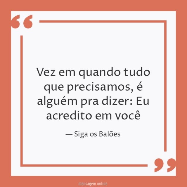 Eu acredito em você